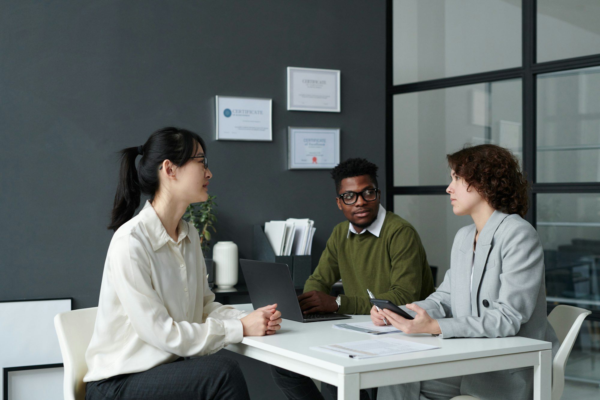 Business people having job interview